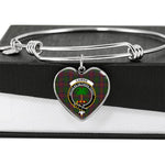 Scotstee Shop - Scotstee Shop Cairns Clan Scotland Tartan Plaid Charm Bracelet Bangle Heart Jewelry Gift For Women