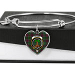 Scotstee Shop - Scotstee Shop Crosbie Clan Scotland Tartan Plaid Charm Bracelet Bangle Heart Jewelry Gift For Women