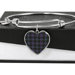 Scotstee Shop - Scotstee Shop Clergy Green Clan Scotland Tartan Plaid Charm Bracelet Bangle Heart Jewelry Gift For Women