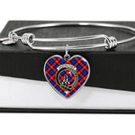Scotstee Shop - Scotstee Shop Anstruther Clan Scotland Tartan Plaid Charm Bracelet Bangle Heart Jewelry Gift For Women
