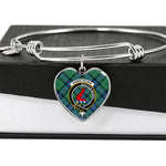 Scotstee Shop - Scotstee Shop Armstrong Ancient Clan Scotland Tartan Plaid Charm Bracelet Bangle Heart Jewelry Gift For Women