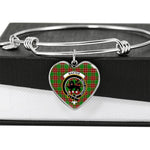 Scotstee Shop - Scotstee Shop Baxter Modern Clan Scotland Tartan Plaid Charm Bracelet Bangle Heart Jewelry Gift For Women