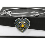 Scotstee Shop - Scotstee Shop Campbell Faded Clan Scotland Tartan Plaid Charm Bracelet Bangle Heart Jewelry Gift For Women