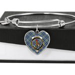 Scotstee Shop - Scotstee Shop Boswell Clan Scotland Tartan Plaid Charm Bracelet Bangle Heart Jewelry Gift For Women