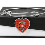 Scotstee Shop - Scotstee Shop Carruthers Clan Scotland Tartan Plaid Charm Bracelet Bangle Heart Jewelry Gift For Women