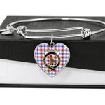 Scotstee Shop - Scotstee Shop Boswell Modern Clan Scotland Tartan Plaid Charm Bracelet Bangle Heart Jewelry Gift For Women