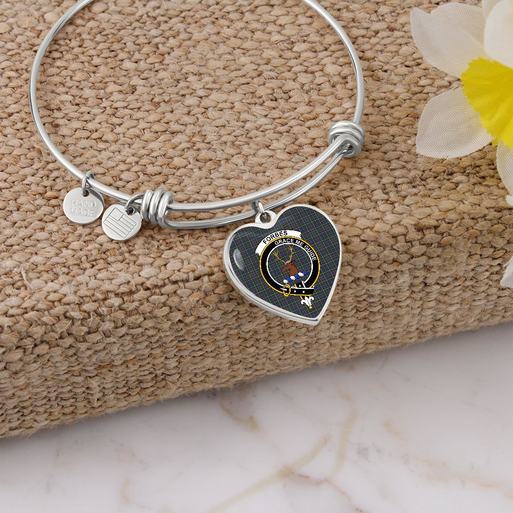 Scotstee Shop Jewelry Forbes Of Druinnor Clan Scotland Tartan Plaid Charm Bracelet Bangle Heart Jewelry Gift For Women