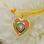 Scotstee Shop - Scotstee Shop Gibson Clan Scotland Tartan Plaid Charm Bracelet Bangle Heart Jewelry Gift For Women, Christmas Gift Jewelry