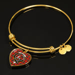 Scotstee Shop - Scotstee Shop Butter Clan Scotland Tartan Plaid Charm Bracelet Bangle Heart Jewelry Gift For Women