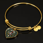 Scotstee Shop - Scotstee Shop Brodie Clan Scotland Tartan Plaid Charm Bracelet Bangle Heart Jewelry Gift For Women