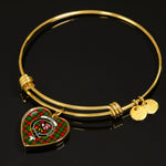 Scotstee Shop - Scotstee Shop Byres Modern Clan Scotland Tartan Plaid Charm Bracelet Bangle Heart Jewelry Gift For Women