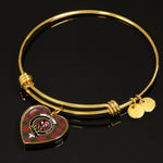 Scotstee Shop - Scotstee Shop Byres Clan Scotland Tartan Plaid Charm Bracelet Bangle Heart Jewelry Gift For Women
