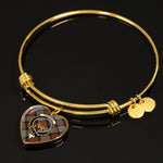 Scotstee Shop - Scotstee Shop Cameron Of Erracht Weathered Clan Scotland Tartan Plaid Charm Bracelet Bangle Heart Jewelry Gift For Women