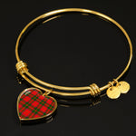 Scotstee Shop - Scotstee Shop Crief District Clan Scotland Tartan Plaid Charm Bracelet Bangle Heart Jewelry Gift For Women