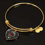 Scotstee Shop - Scotstee Shop Armstrong Modern Clan Scotland Tartan Plaid Charm Bracelet Bangle Heart Jewelry Gift For Women