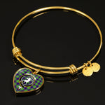 Scotstee Shop - Scotstee Shop Colville Clan Scotland Tartan Plaid Charm Bracelet Bangle Heart Jewelry Gift For Women