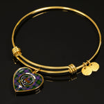 Scotstee Shop - Scotstee Shop Blair Modern Clan Scotland Tartan Plaid Charm Bracelet Bangle Heart Jewelry Gift For Women
