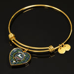 Scotstee Shop - Scotstee Shop Cochrane Ancient Clan Scotland Tartan Plaid Charm Bracelet Bangle Heart Jewelry Gift For Women