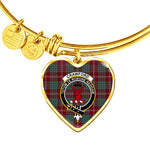 Scotstee Shop - Scotstee Shop Crawford Modern Clan Scotland Tartan Plaid Charm Bracelet Bangle Heart Jewelry Gift For Women