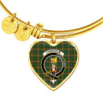Scotstee Shop - Scotstee Shop Chisholm Hunting Clan Scotland Tartan Plaid Charm Bracelet Bangle Heart Jewelry Gift For Women