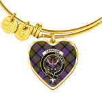 Scotstee Shop - Scotstee Shop Carnegie Ancient Clan Scotland Tartan Plaid Charm Bracelet Bangle Heart Jewelry Gift For Women