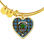 Scotstee Shop - Scotstee Shop Anderson Clan Scotland Tartan Plaid Charm Bracelet Bangle Heart Jewelry Gift For Women