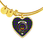 Scotstee Shop - Scotstee Shop Cameron Clan Scotland Tartan Plaid Charm Bracelet Bangle Heart Jewelry Gift For Women