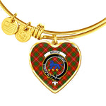 Scotstee Shop - Scotstee Shop Bruce Clan Scotland Tartan Plaid Charm Bracelet Bangle Heart Jewelry Gift For Women