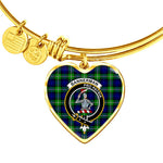 Scotstee Shop - Scotstee Shop Bannerman Clan Scotland Tartan Plaid Charm Bracelet Bangle Heart Jewelry Gift For Women