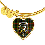 Scotstee Shop - Scotstee Shop Brisbane Clan Scotland Tartan Plaid Charm Bracelet Bangle Heart Jewelry Gift For Women
