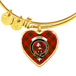 Scotstee Shop - Scotstee Shop Adair Clan Scotland Tartan Plaid Charm Bracelet Bangle Heart Jewelry Gift For Women