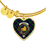 Scotstee Shop - Scotstee Shop Campbell Of Cawdor Modern Clan Scotland Tartan Plaid Charm Bracelet Bangle Heart Jewelry Gift For Women