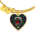 Scotstee Shop - Scotstee Shop Armstrong Modern Clan Scotland Tartan Plaid Charm Bracelet Bangle Heart Jewelry Gift For Women