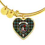 Scotstee Shop - Scotstee Shop Brodie Clan Scotland Tartan Plaid Charm Bracelet Bangle Heart Jewelry Gift For Women