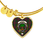 Scotstee Shop - Scotstee Shop Cairns Clan Scotland Tartan Plaid Charm Bracelet Bangle Heart Jewelry Gift For Women
