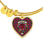 Scotstee Shop - Scotstee Shop Crawford Clan Scotland Tartan Plaid Charm Bracelet Bangle Heart Jewelry Gift For Women