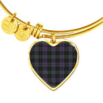 Scotstee Shop - Scotstee Shop Clergy Green Clan Scotland Tartan Plaid Charm Bracelet Bangle Heart Jewelry Gift For Women