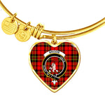 Scotstee Shop - Scotstee Shop Brodie Modern Clan Scotland Tartan Plaid Charm Bracelet Bangle Heart Jewelry Gift For Women