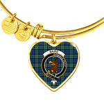 Scotstee Shop - Scotstee Shop Baird Ancient Clan Scotland Tartan Plaid Charm Bracelet Bangle Heart Jewelry Gift For Women