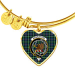 Scotstee Shop - Scotstee Shop Bannatyne Clan Scotland Tartan Plaid Charm Bracelet Bangle Heart Jewelry Gift For Women