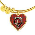 Scotstee Shop - Scotstee Shop Butter Clan Scotland Tartan Plaid Charm Bracelet Bangle Heart Jewelry Gift For Women