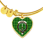 Scotstee Shop - Scotstee Shop Blane Clan Scotland Tartan Plaid Charm Bracelet Bangle Heart Jewelry Gift For Women