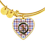 Scotstee Shop - Scotstee Shop Boswell Modern Clan Scotland Tartan Plaid Charm Bracelet Bangle Heart Jewelry Gift For Women