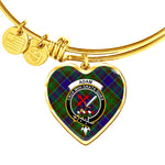 Scotstee Shop - Scotstee Shop Adam Clan Scotland Tartan Plaid Charm Bracelet Bangle Heart Jewelry Gift For Women