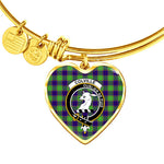 Scotstee Shop - Scotstee Shop Colville Clan Scotland Tartan Plaid Charm Bracelet Bangle Heart Jewelry Gift For Women