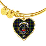 Scotstee Shop - Scotstee Shop Clelland Clan Scotland Tartan Plaid Charm Bracelet Bangle Heart Jewelry Gift For Women