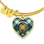 Scotstee Shop - Scotstee Shop Campbell Dress Clan Scotland Tartan Plaid Charm Bracelet Bangle Heart Jewelry Gift For Women