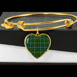 Scotstee Shop - Scotstee Shop Cranston Modern Clan Scotland Tartan Plaid Charm Bracelet Bangle Heart Jewelry Gift For Women
