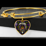 Scotstee Shop - Scotstee Shop Cameron Of Erracht Modern Clan Scotland Tartan Plaid Charm Bracelet Bangle Heart Jewelry Gift For Women