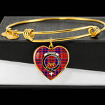 Scotstee Shop - Scotstee Shop Cameron Of Lochiel Modern Clan Scotland Tartan Plaid Charm Bracelet Bangle Heart Jewelry Gift For Women